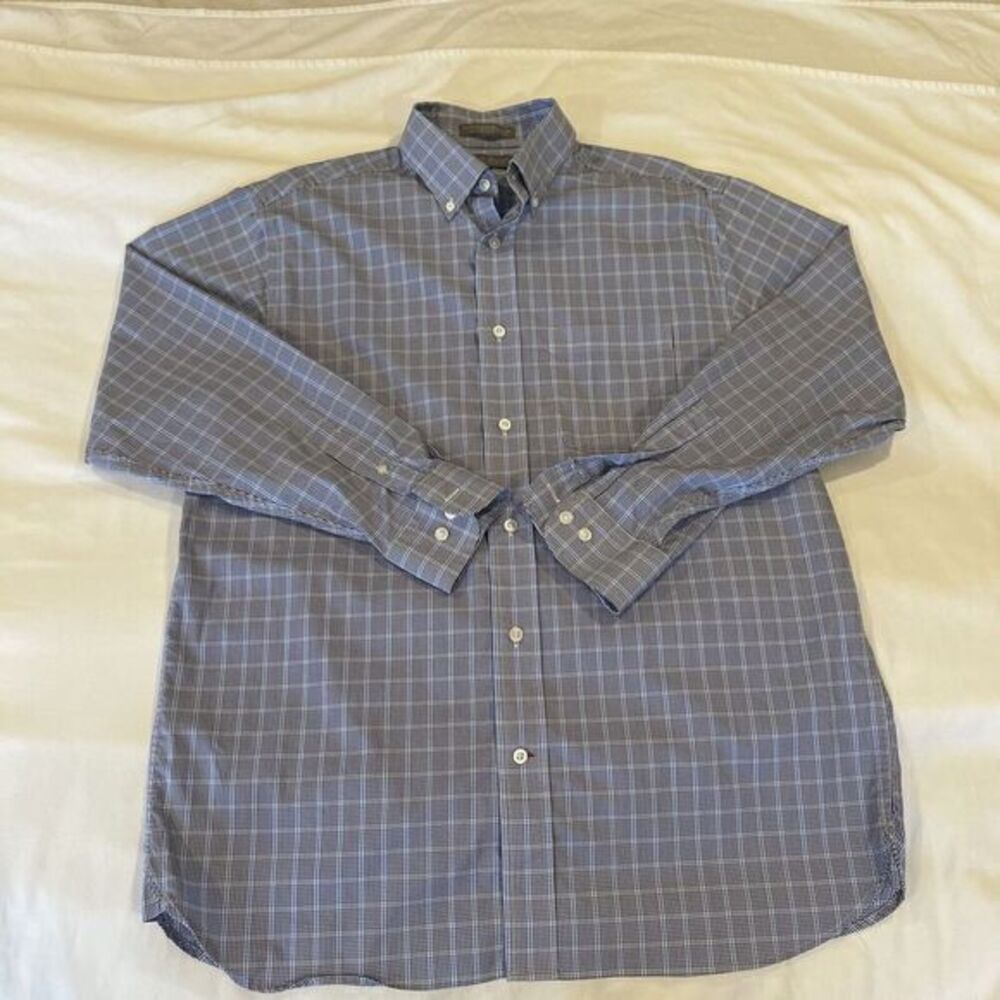 Daniel Cremieux Signature Collection Men's Plaid Button Down Long Sleeve Size M